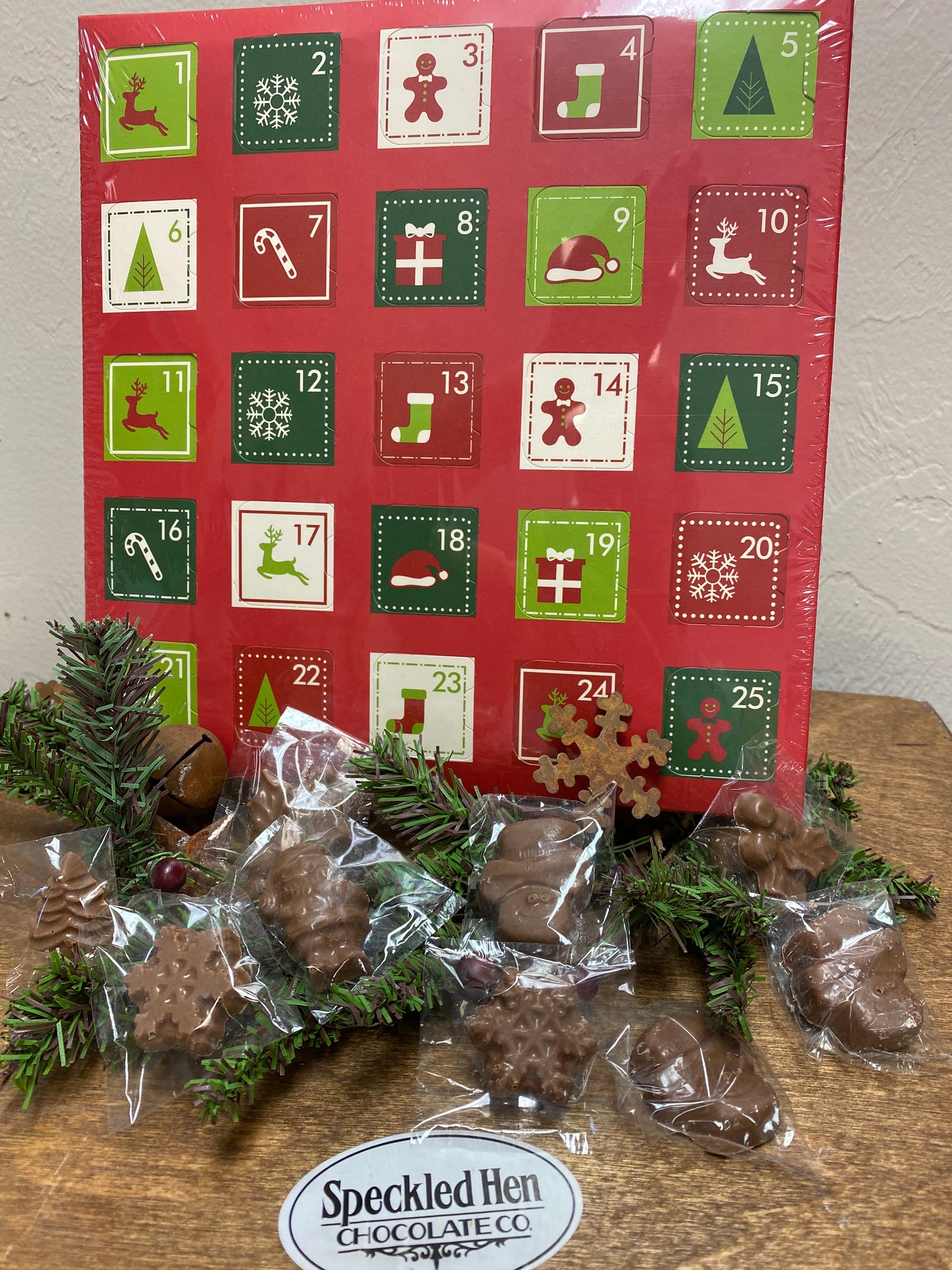 Chocolate Advent Calendar in disposable box